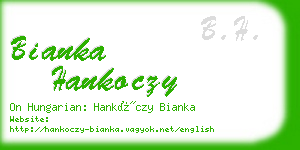 bianka hankoczy business card